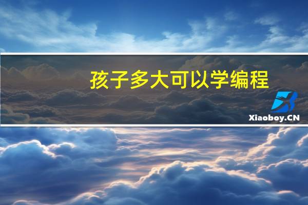 孩子多大可以学编程