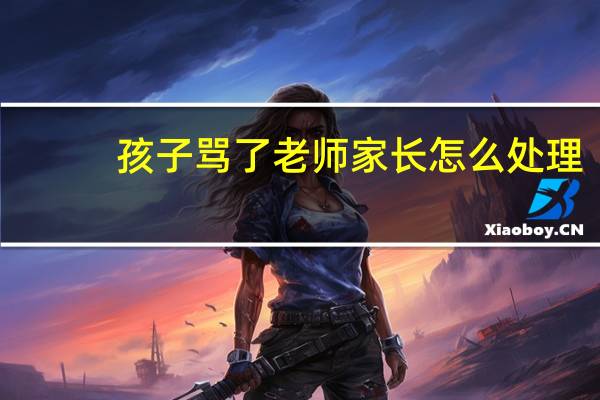 孩子骂了老师家长怎么处理