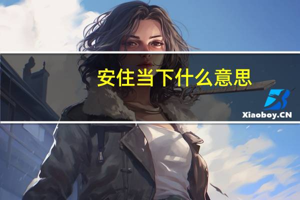 安住当下什么意思