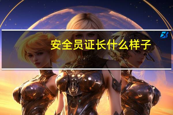安全员证长什么样子