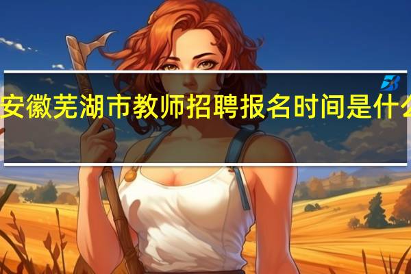 安徽芜湖市教师招聘报名时间是什么时候