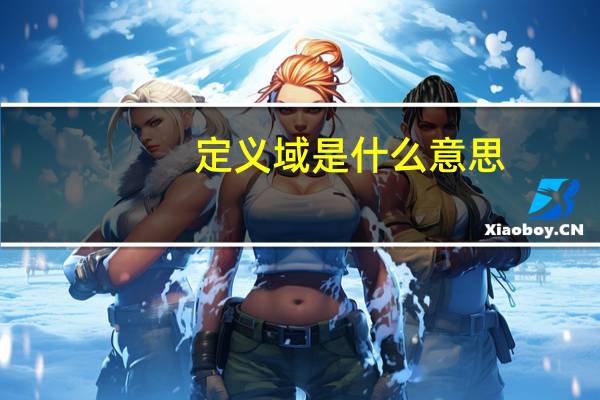 定义域是什么意思