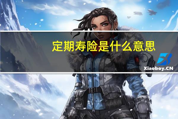 定期寿险是什么意思