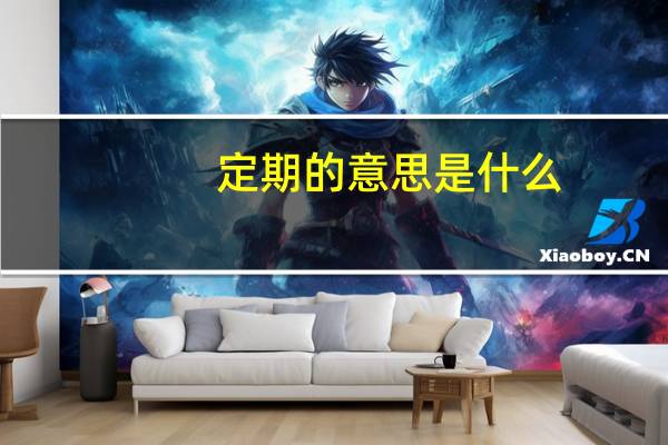 定期的意思是什么