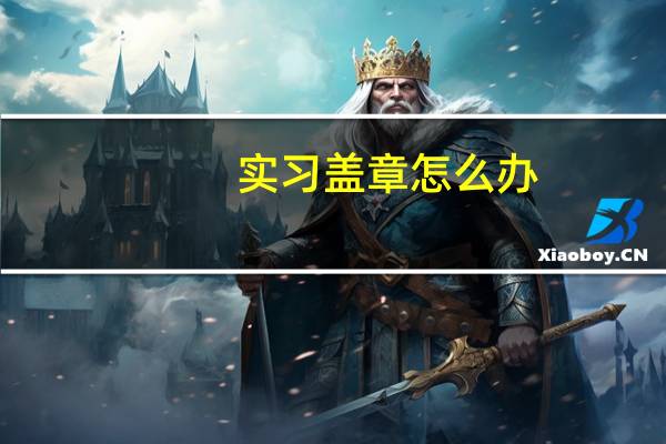 实习盖章怎么办