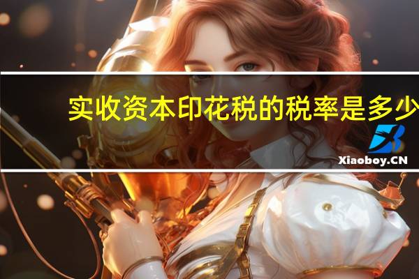 实收资本印花税的税率是多少
