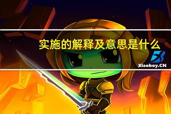 实施的解释及意思是什么
