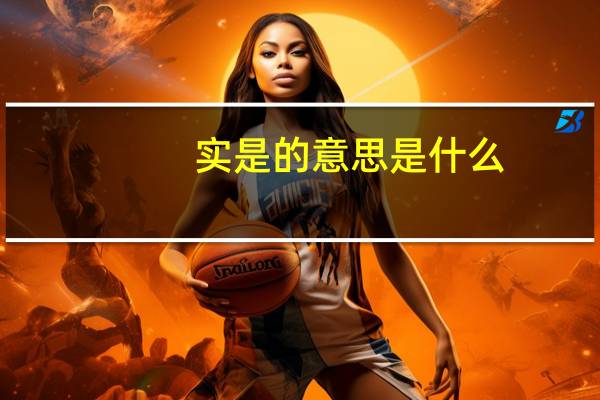 实是的意思是什么