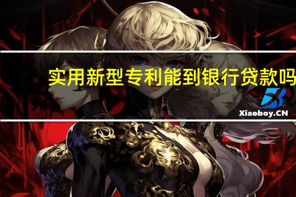 实用新型专利能到银行贷款吗