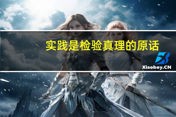 实践是检验真理的原话