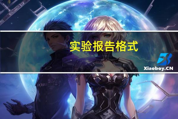 实验报告格式