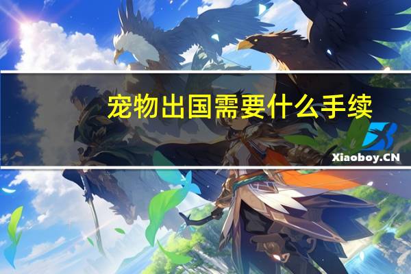 宠物出国需要什么手续