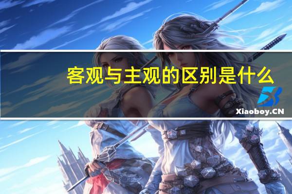 客观与主观的区别是什么