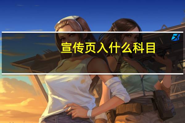 宣传页入什么科目