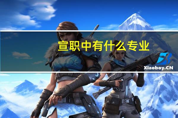 宣职中有什么专业