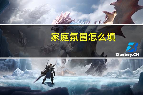 家庭氛围怎么填