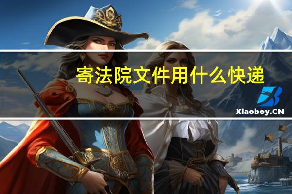 寄法院文件用什么快递