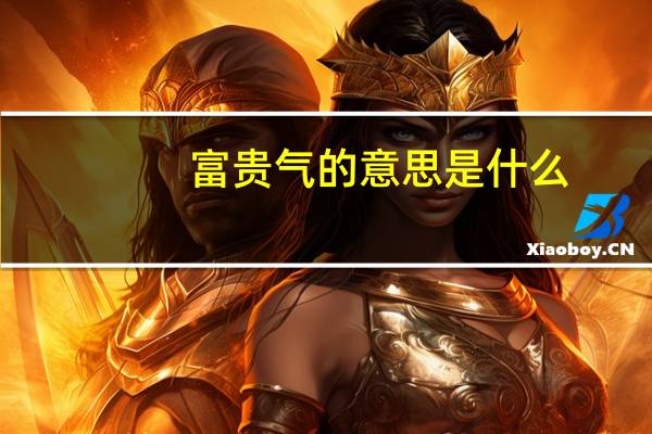 富贵气的意思是什么