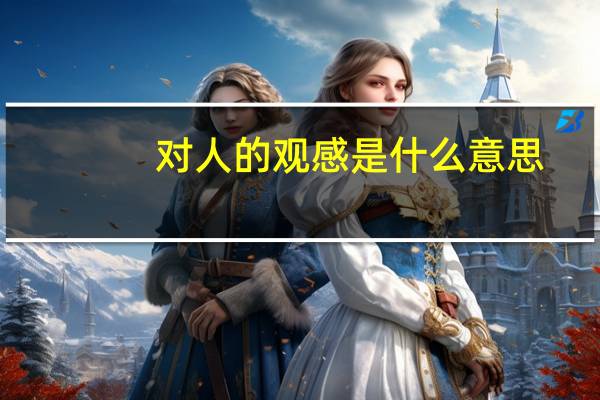 对人的观感是什么意思