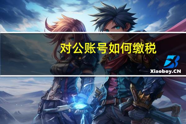 对公账号如何缴税