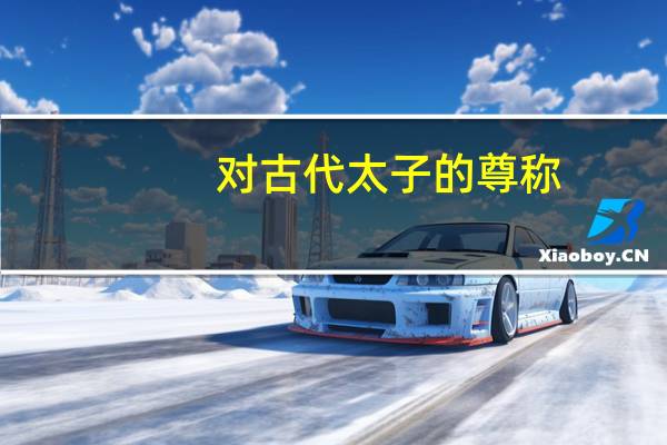 对古代太子的尊称