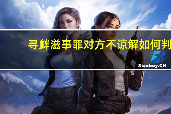 寻衅滋事罪对方不谅解如何判