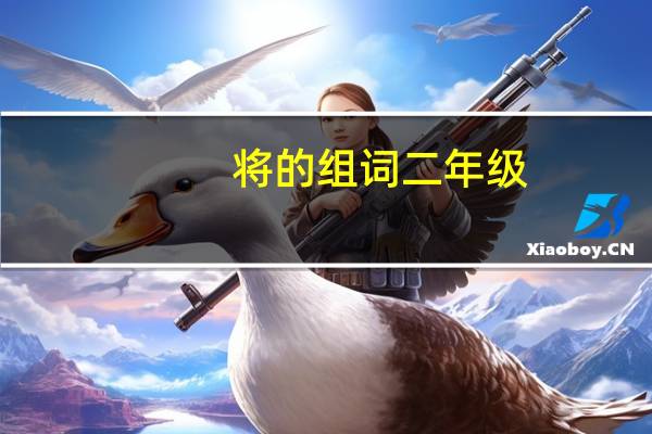 将的组词二年级