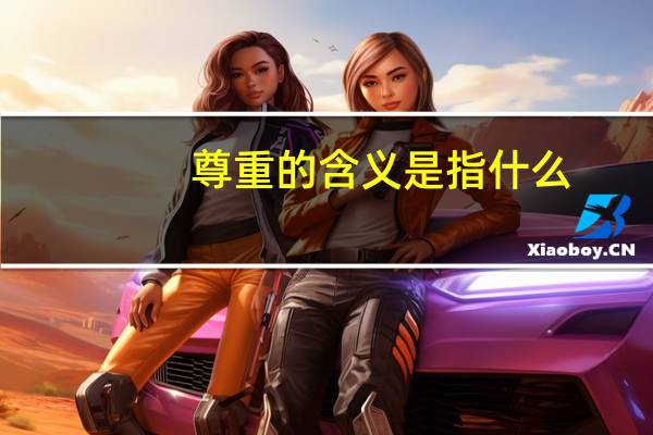 尊重的含义是指什么