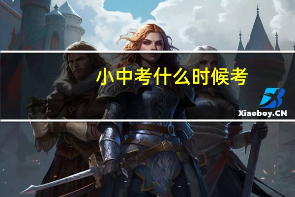小中考什么时候考