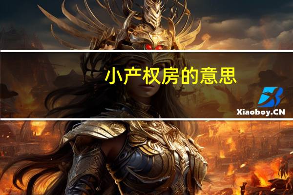 小产权房的意思