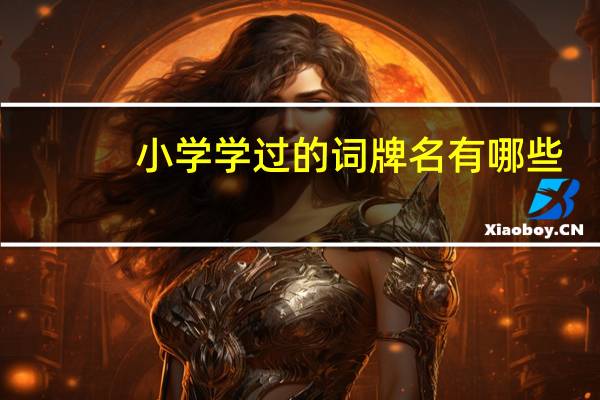 小学学过的词牌名有哪些