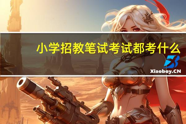 小学招教笔试考试都考什么