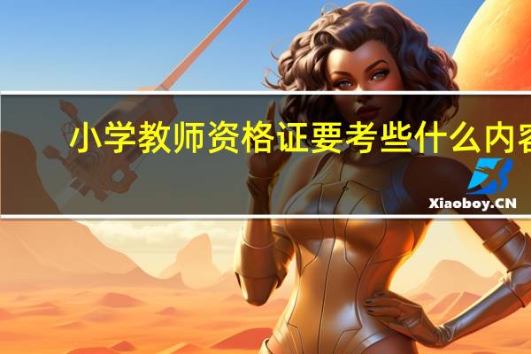小学教师资格证要考些什么内容