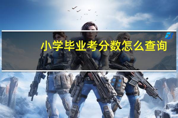 小学毕业考分数怎么查询