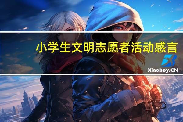 小学生文明志愿者活动感言