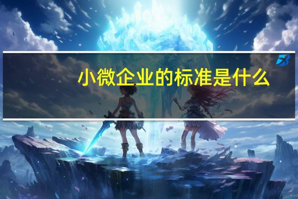 小微企业的标准是什么