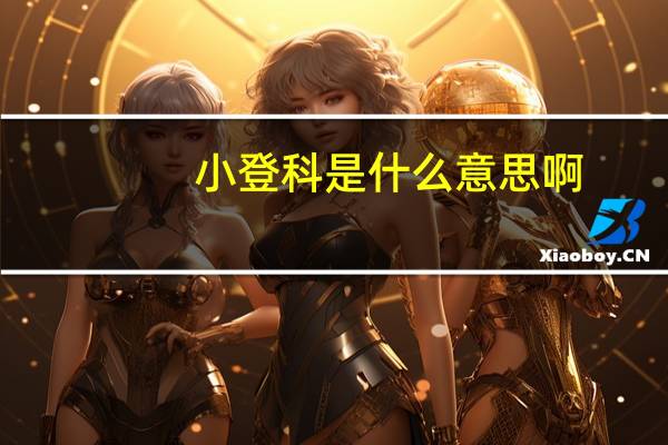 小登科是什么意思啊