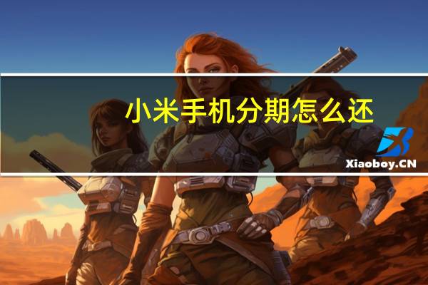 小米手机分期怎么还