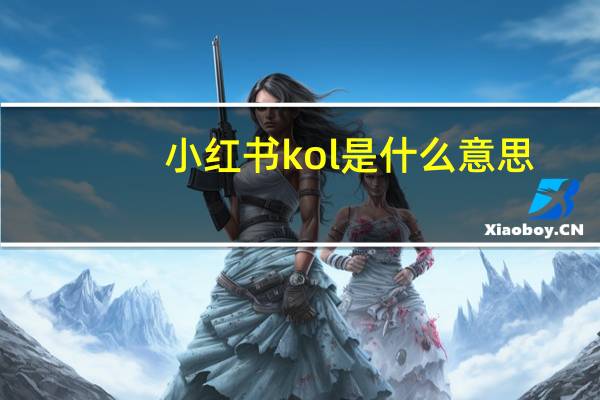 小红书kol是什么意思