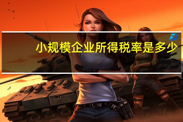 小规模企业所得税率是多少