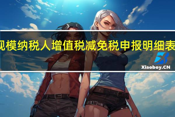 小规模纳税人增值税减免税申报明细表怎么填写