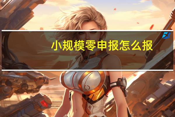 小规模零申报怎么报