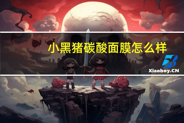 小黑猪碳酸面膜怎么样