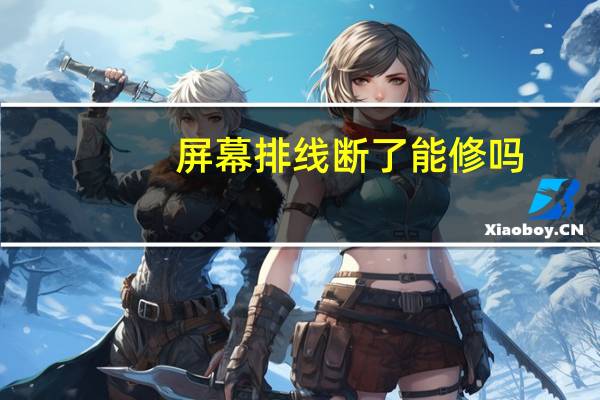 屏幕排线断了能修吗