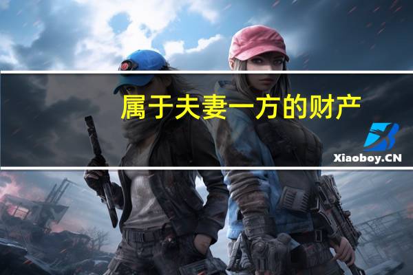 属于夫妻一方的财产