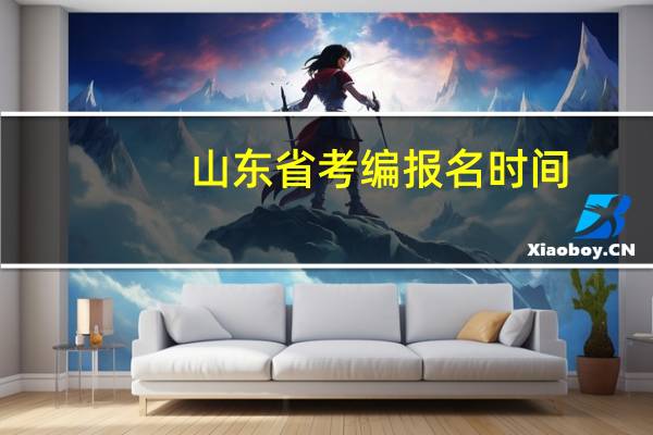 山东省考编报名时间
