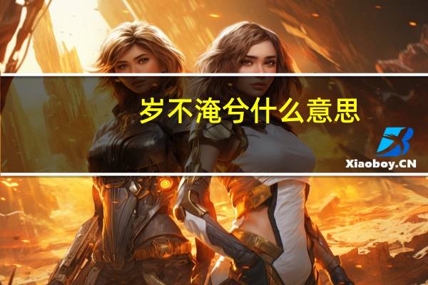 岁不淹兮什么意思