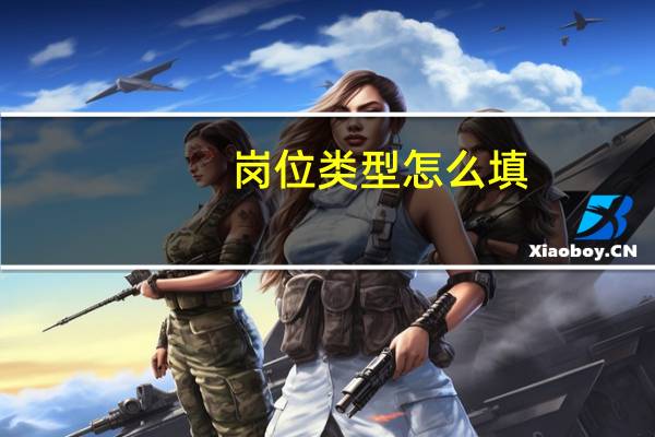 岗位类型怎么填