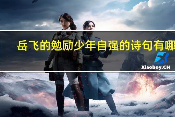 岳飞的勉励少年自强的诗句有哪些