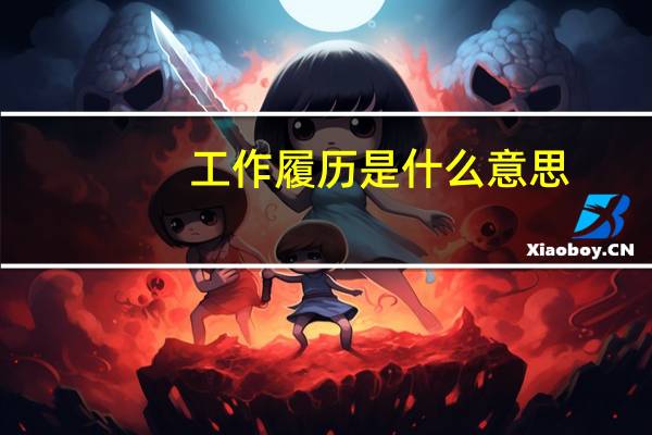工作履历是什么意思